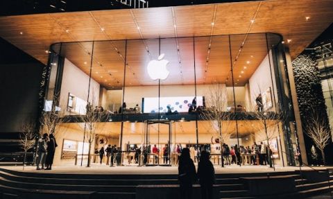 View of an Apple store